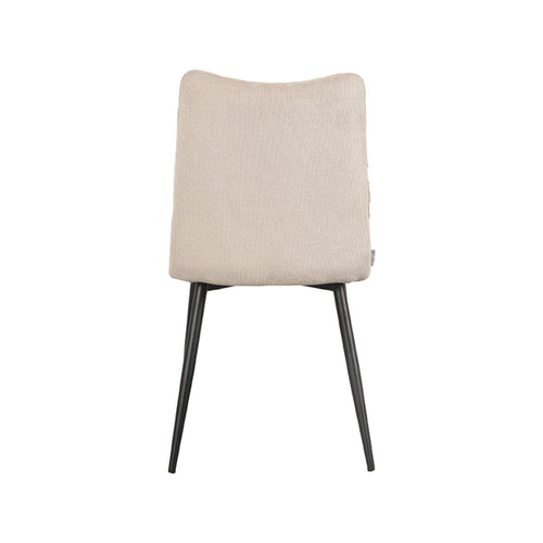 LABEL51 Eetkamerstoel Riv - Naturel Stof - Zithoogte 46cm - Set van 2