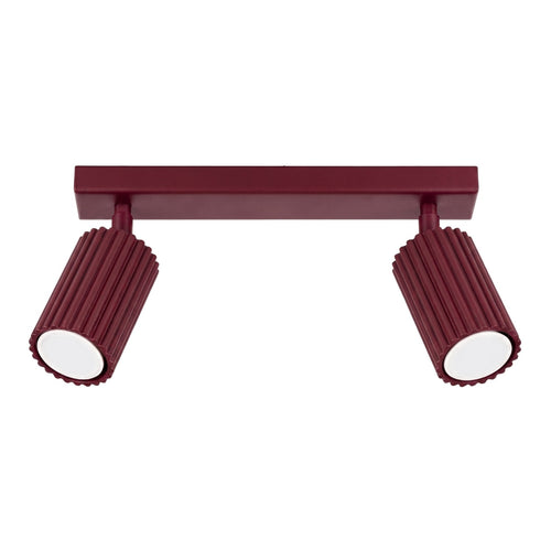 Sollux Lighting Plafondlamp KARBON 2 bordeaux - 30x6,5x16,5cm