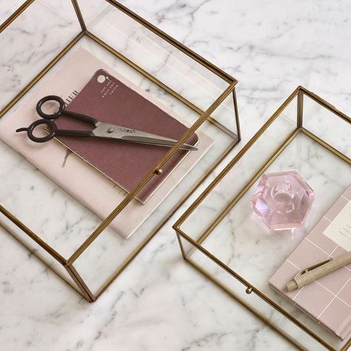 Hübsch kandelaars Gem - kristal - 6x6xh4, ø6xh4cm - vtwonen shop