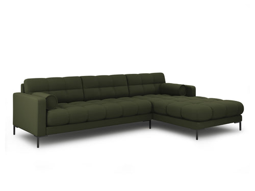 Cosmopolitan Design rechter hoekbank Bali 5-zits, structurele stof, groente - 185x293x75cm