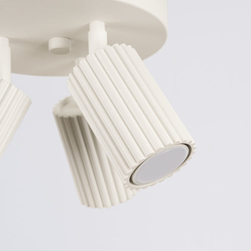 Sollux Lighting Plafondlamp KARBON 3P beige - 19,5x19,5x18cm