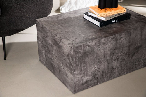 Rebellenclub Salontafel Tusani - 80 x 60 cm - Grijs Betonlook