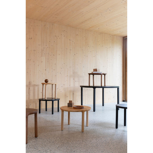 Zuiver Storm Salontafel Rond 60 cm Hout Zwart - vtwonen shop