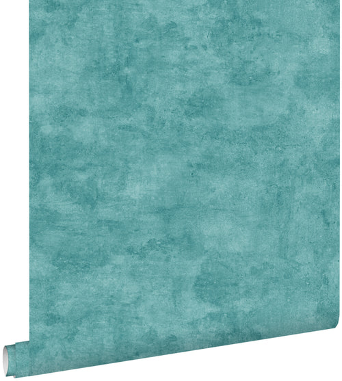 ESTAhome behang betonlook turquoise - 53 cm x 10,05 m - 138908 - vtwonen shop