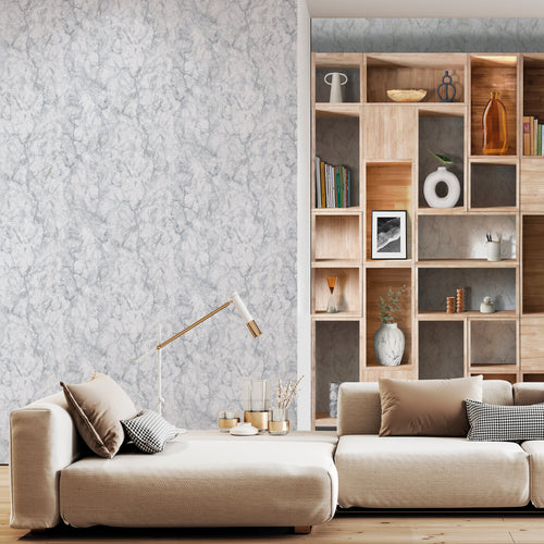 Sanders & Sanders fotobehang kast grijs en beige - 53 cm x 10 m - 640094