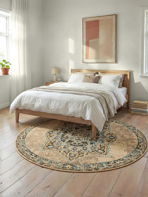 benuta vloerkleed Casa - beige - ø 180 cm