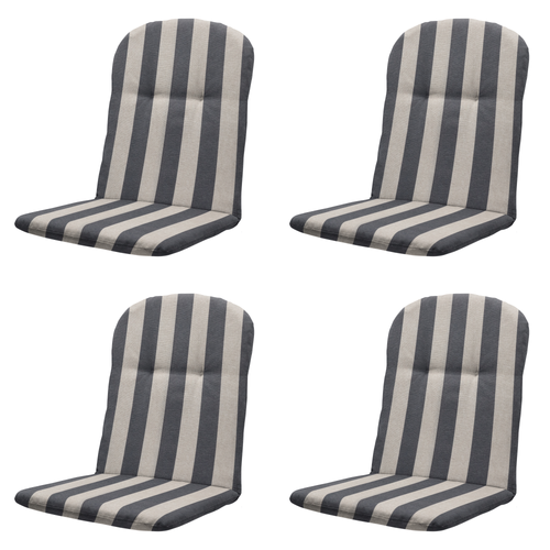 Madison kuipstoelkussen hoge rug Amora - grijs - 96x45x3,5cm - set van 4