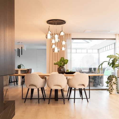 Atmooz hanglamp Saigon 10 - rookgrijs - Ø 60 x H 140 cm - G4