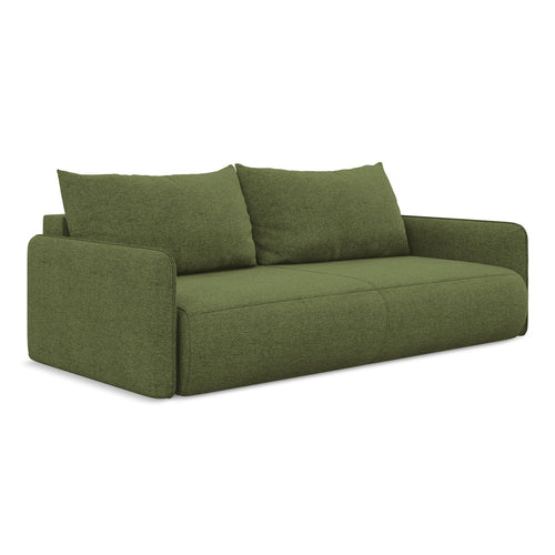 LaMiaSofa 3-zits slaapbank Palermo - chenille stof - flessengroen - 216x105x86