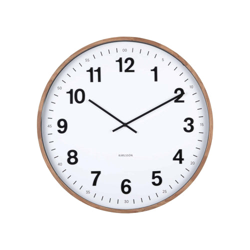 Karlsson wandklok Esencia Classic XL - bruin - Ø60cm