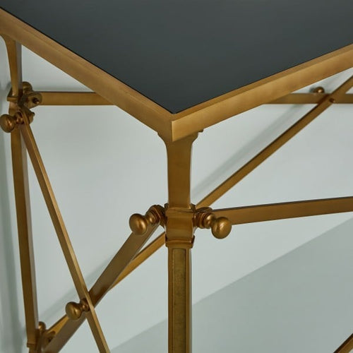 Signature - POMPADOUR Design haltafel - Goudkleurig - 42x142x76 cm