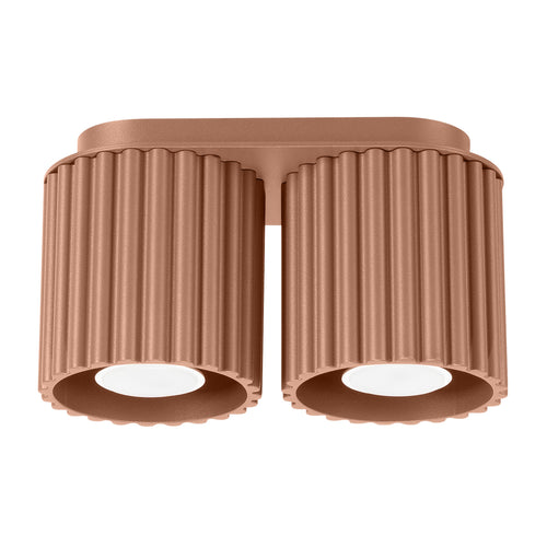 Sollux Lighting Plafondlamp AURA 2 mokka GU10 - 21x10x12cm