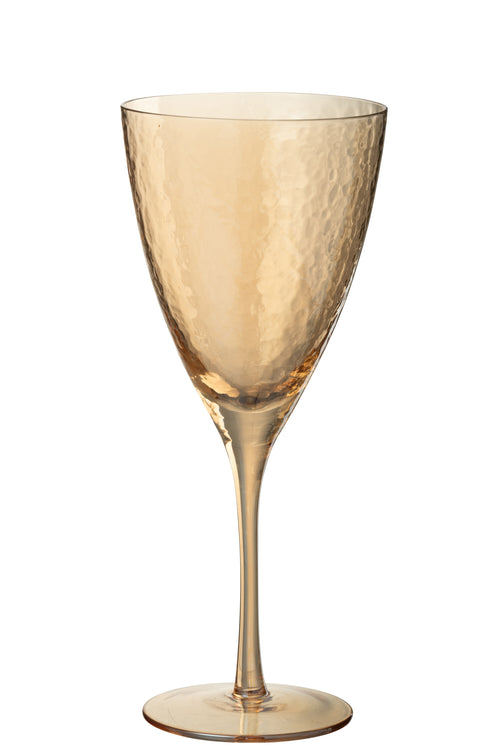 J-Line wijnglas - glas - goud - vtwonen shop