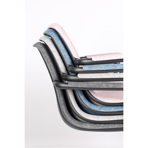 Zuiver Thirsty Eetkamerstoelen armleuning Grijs - Set van 2