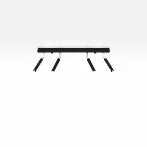 Sollux Lighting Plafondlamp EYETECH 4 zwart - 60x3x20cm