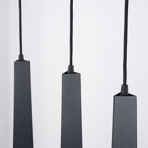 Sollux Lighting Hanglamp PRYSM 3L zwart - 45x5x120cm