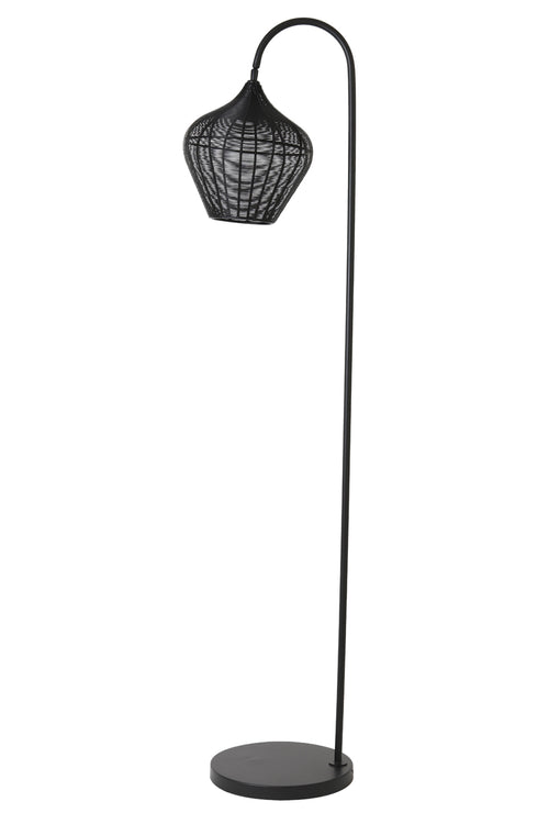 Light & Living vloerlamp ALVARO - 35x30x160cm - zwart - vtwonen shop
