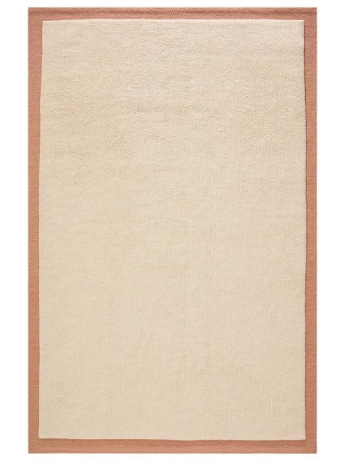 benuta wollen vloerkleed Franco - créme/roze - 200x300 cm