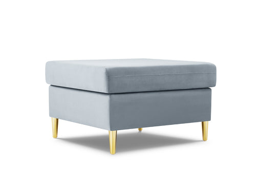 Cosmopolitan Design Poef Kyoto flueel, lichtblauw - 70x70x45cm