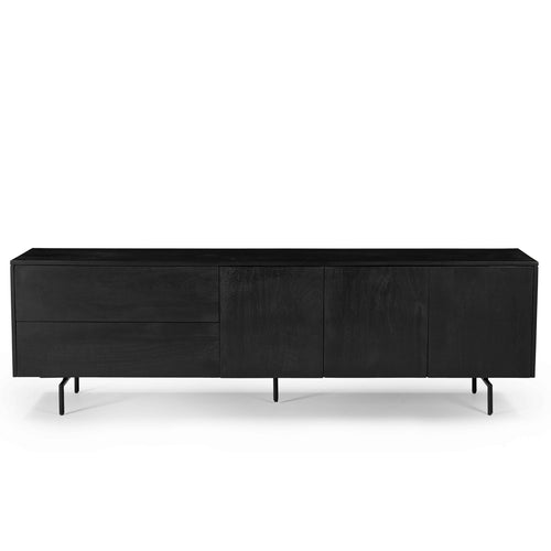 Giga Meubel Dressoir Cas - Mangohout/Metaal - Zwart - 200cm - vtwonen shop