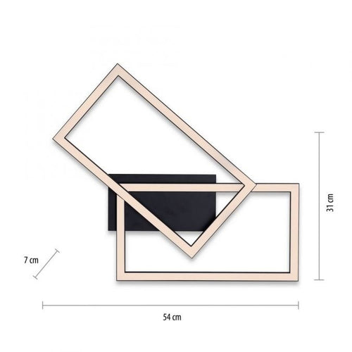 Paul Neuhaus plafondlamp Iven - 1 lichts - 31  x 7   cm - zwart - vtwonen shop