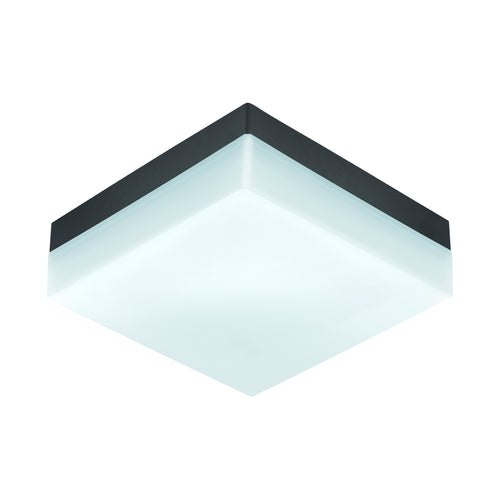 EGLO plafondlamp Sonella - wandlamp buiten - led - 21,5 cm - antraciet/wit