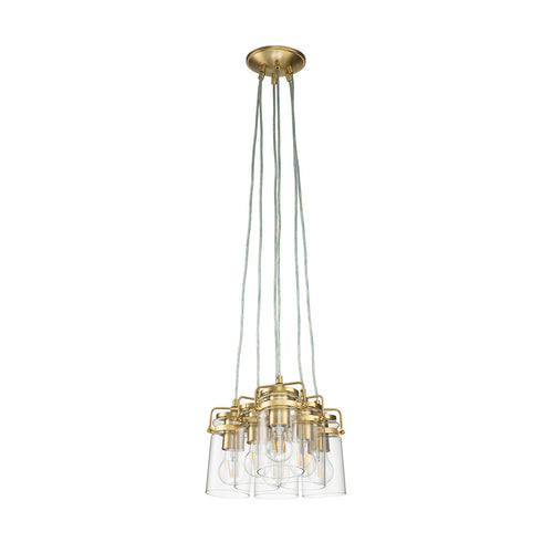 Elstead Kichler Brinley Cluster hanglamp geborsteld messing