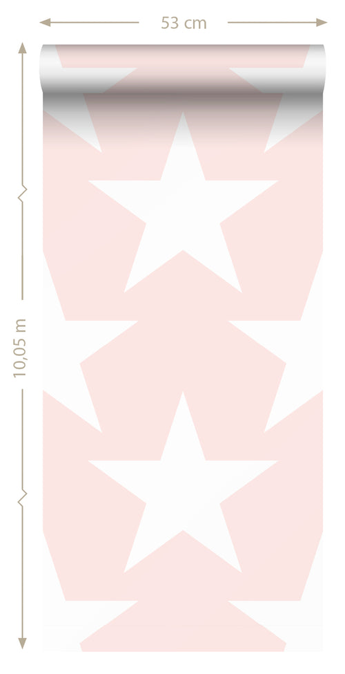Sanders & Sanders behang sterren licht roze - 53 cm x 10.05 m - 935259