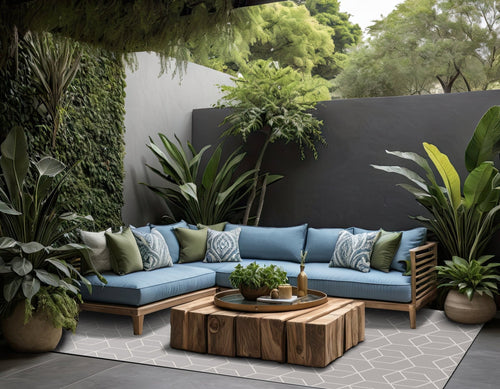 AFK Living vloerkleed Kube - voor binnen en buiten - grijs - 160 x 230 cm - vtwonen shop