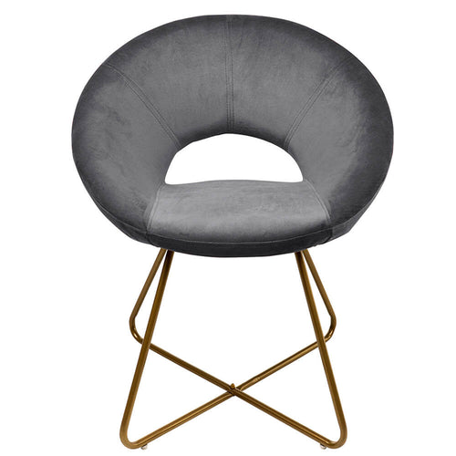 Home Deluxe Velvet Stoel SELESA Grijs Grijs - vtwonen shop