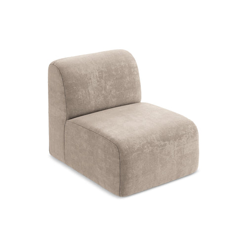 LaMiaSofa Bankmodule midden Cervo - chenille stof - donkerbeige - 70x94x75