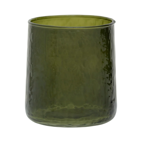 Urban Nature Culture glas hammered banana palm - Ø 8.5 * 9.5 cm