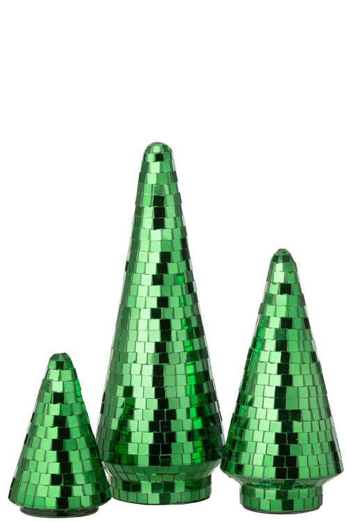 J-Line decoratie Boom Spiegel - glas - groen - large - vtwonen shop