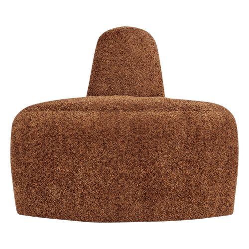 WOOOD eetbank hoek rond rugleuning Mojo Base - Wollig - R.bruin - 83x76x76