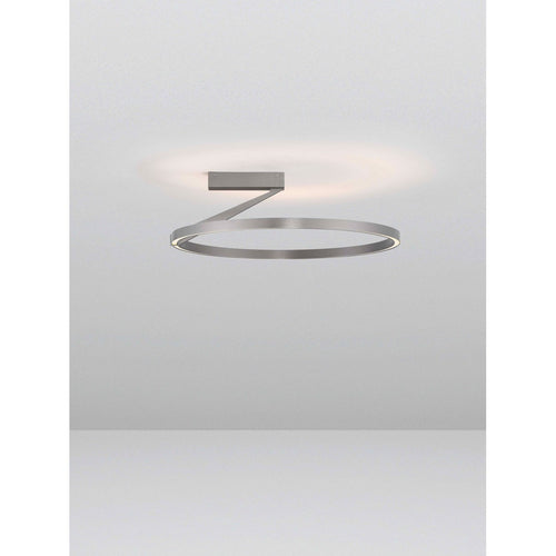 Nova Luce TILIA  Tilia Geïntegreerde LED Semi-Inbouw Plafondlamp Foggy Nickel Triac Dimbaar LED 38W 2242lm 2700-3000-4000K CCT