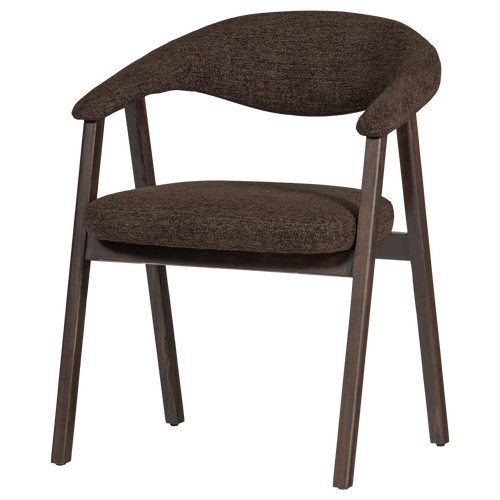 WOOOD eetkamerstoel armleuning bruin Avar - Set Van 2 - 77x60x60