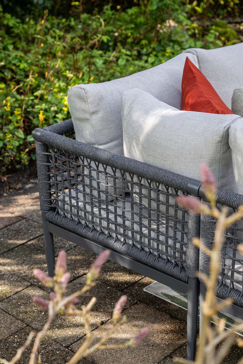 Garden Impressions Teramon loungeset met hoge tafel donkergrijs rope