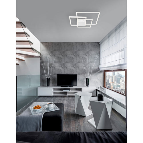 Merano Atlanta Geïntegreerde LED Semi Flush Light Wit Aluminium LED 42W 2650Lm 3000K