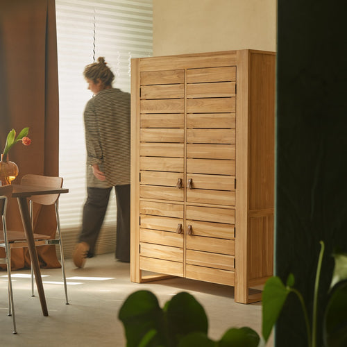 Tikamoon Dressoir van massief teakhout 110 cm - Naturel