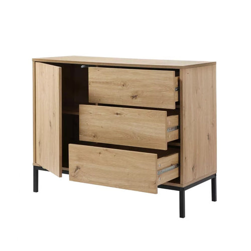 Calicosy - LENNY Ladekast Slaapkamer - Eiken - 40x90x80 cm