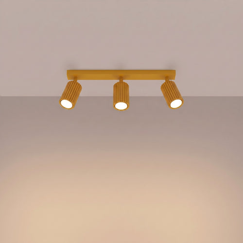 Sollux Lighting Plafondlamp KARBON 3L geel - 45x6,5x16,5cm