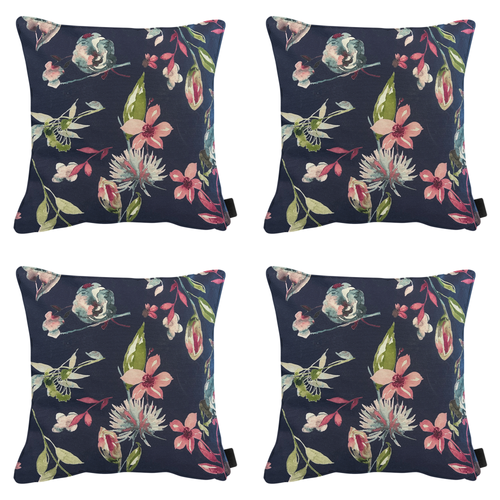Madison sierkussen Cato - blauw - 50x50x10cm - set van 4