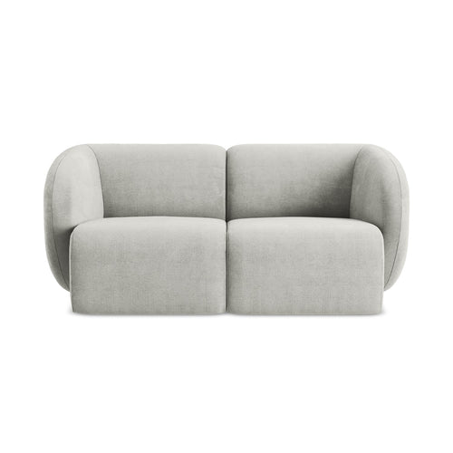 LaMiaSofa Tweezits modulaire bank Cervo - chenille stof - lichtgrijs - 174x94x75