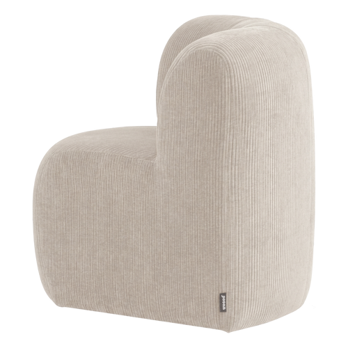 WOOOD eetbank hoek met rugleuning Mojo Base - Rib - Ecru - 83x80x80