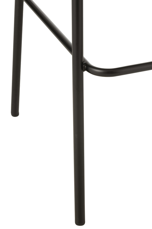 J-Line barstoel Lone - multiplex/metaal - zwart/grijs