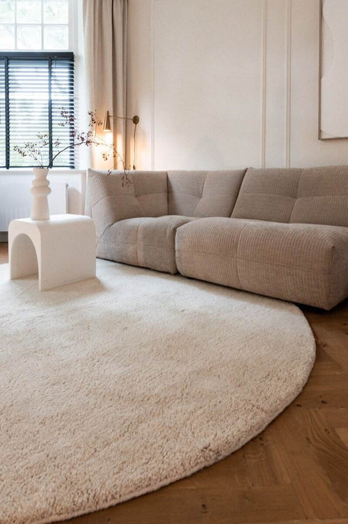 Interieur05 berber vloerkleed Nador - ivoor - Ø 120 cm