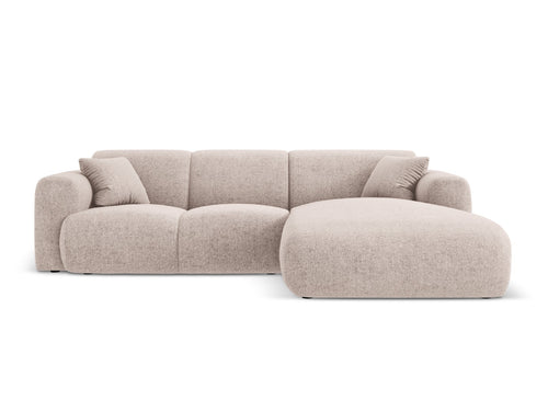 Cosmopolitan Design rechter hoekbank Nolio 4-zits, chenille, beige - 170x260x72cm