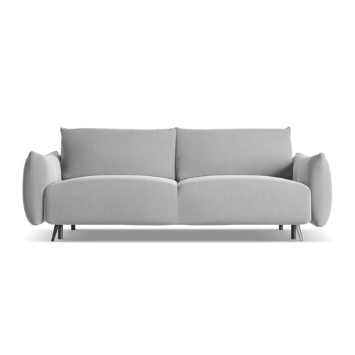 LaMiaSofa 3-zits slaapbank Genova - velours - grijs - 230x105x86