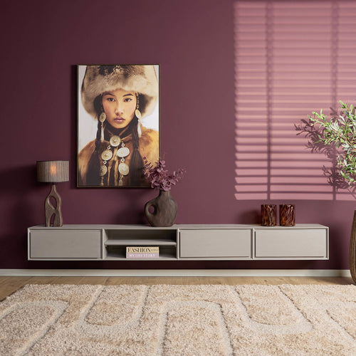 Starfurn Tv-meubel Ambiance - Zwevend - Taupe Hout - 240x35x30cm