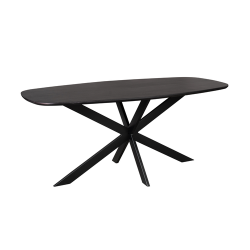 Starfurn - Eettafel Ferris - Zwart - 90x180x76 cm